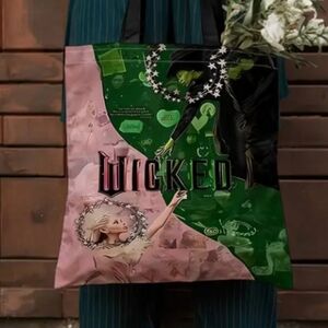 Wicked Inspired Tote Bag - Green and Pink